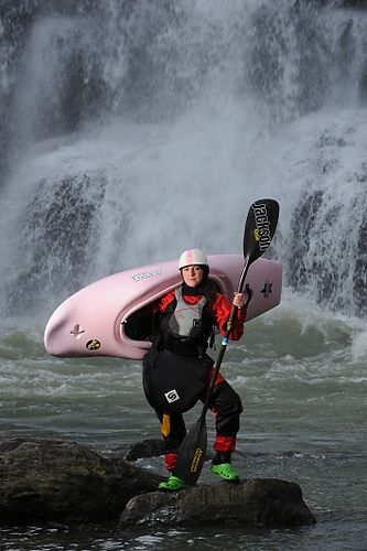 Emily Jackson, Pro Kayaker (love the pink boat!) Kayaking Aesthetic, Kayak Pictures, Emily Jackson, Pink Boat, White Water Kayak, Future Vision, Kayak Camping, Whitewater Kayaking, Kayak Trip