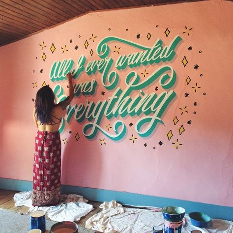 Work — Hom Sweet Hom Farm Mural, Lauren Hom, Sign Painting Lettering, Painting Lettering, Art Branding, Mural Inspiration, Hand Lettering Inspiration, Beautiful Lettering, Color Palette Bright