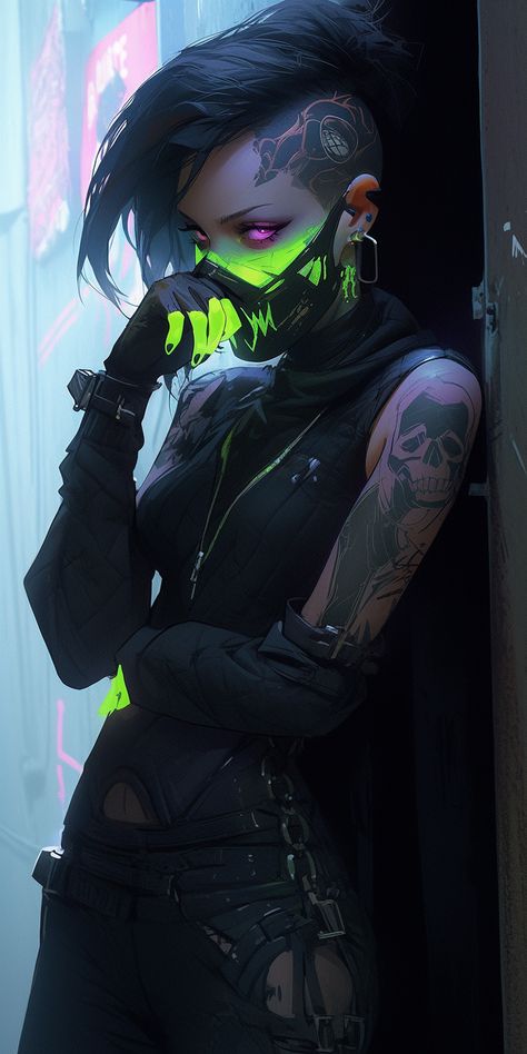 Female Cyberpunk Oc, Cyberpunk Cosplay Diy, Cyberpunk Character Concept Art, Cyberpunk Aesthetic Character, Cyberpunk Character Art Female Neon, Cyberpunk Woman Character Art, Cyberpunk Female Oc, Cyberpunk Girl Character Design, Cyberpunk Dnd Character Art