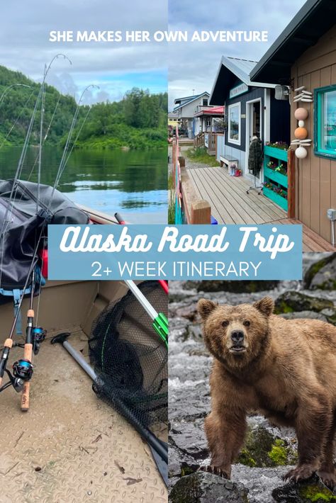 17 Day Alaska Summer Road Trip Itinerary – She Makes Her Own Adventure Alaska Itinerary, Alaska Summer, Alaska Road Trip, Kenai Fjords, Wilderness Lodge, Atv Tour, 17 Day, Helicopter Tour, Alaska Cruise