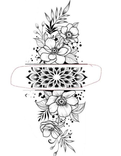 Mandala Arm Tattoos, Black And White Tattoo, Floral Mandala Tattoo, Mandala Tattoo Sleeve, Mandala Flower Tattoos, Geometric Mandala Tattoo, Forearm Band Tattoos, Band Tattoo Designs, Muster Tattoos