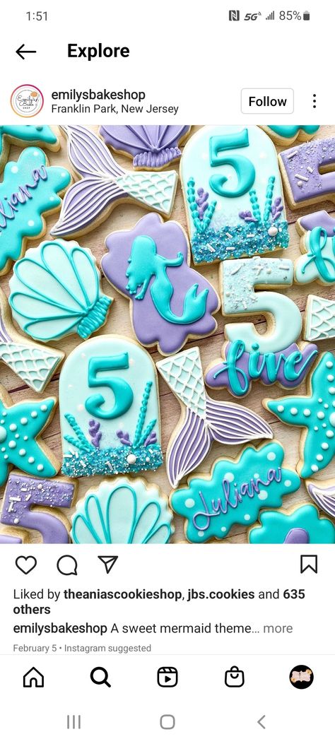 Mermaid Party Cookies, Mermaid Tail Cookies Decorated, Little Mermaid Cookies Decorated, Mermaid Themed Cookies, Under The Sea Cookies Decorated, Under The Sea Birthday Cookies, Mermaid Cookies Decorated, Mermaid Birthday Cookies, Mermaid Sugar Cookies