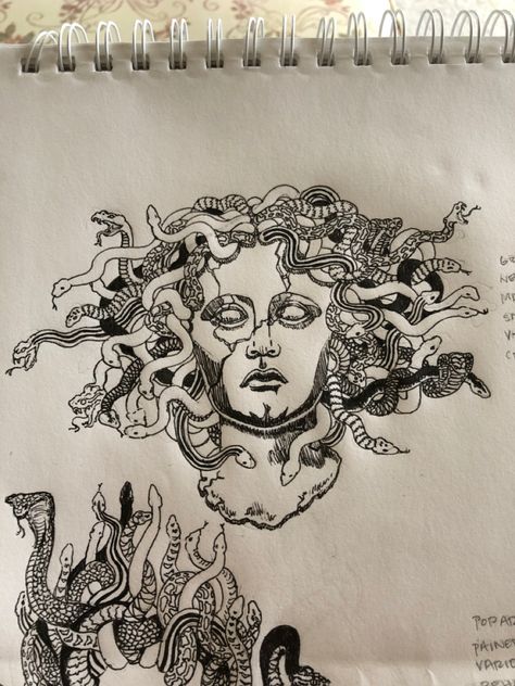 Medusa Skull Tattoo, Medusa Statue Tattoo, Medusa Statue, Medusa Themed Tattoo, Black And White Medusa Tattoo, Gothic Medusa Tattoo Design, Goth Medusa Tattoo, Art Nouveau Medusa Tattoo, Medusa Greek Mythology