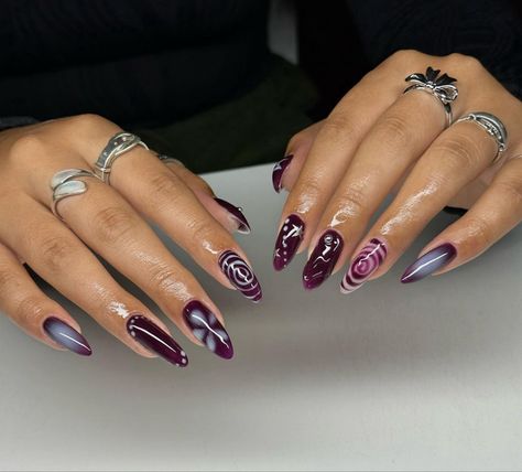 Jewel Toned Nails, Nail Model, Designs For Short Nails, Baddie Nails, Grunge Nails, Nail Jewelry, Minimalist Nails, Nail Art Ideas, Dream Nails