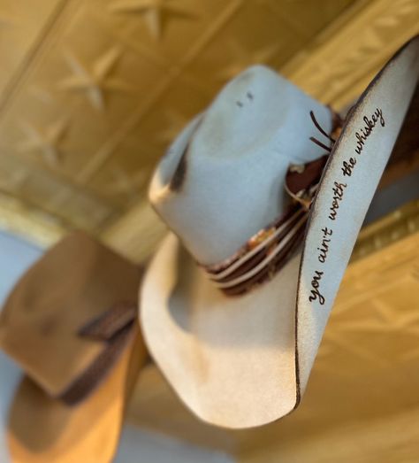 What will your hat say? What foliage would you draw on your hat? A Planet Cowboy create your own personalized tough. Cowboy Hat Making, Hat Bar, Custom Bridal, Custom Hats, Cowboy Hat, Say What, Hat Making, Cowboy Hats, Planets