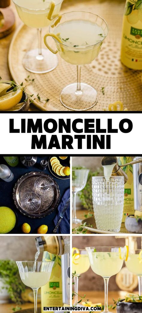 Limoncello Martini | Summer Cocktail Recipes Summer Martini Recipes, Summer Martinis, Limoncello Martini, Martini Recipes Vodka, Best Summer Cocktails, Easy Summer Cocktails, Summer Flavors, Summer Food Party, Lemon Drop Martini