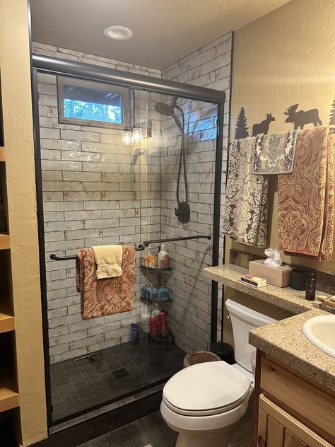 Remodeled Mobile Home Bathroom, Extra Small Bathroom Remodel, Restroom Remodel, Remodel Mobile Home, Mobile Home Bathroom, Bathroom Upgrade, Trailer Home, Farm Style, Bathroom Inspo