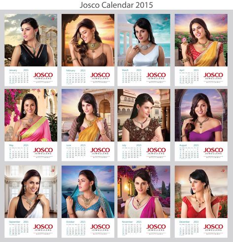 Josco Jewellers Calendar 2015 Jewellery Calendar Design, Fashion Calendar, Design Advertising, Graphic Design Advertising, Calendar Design, Creative Fashion, Logo Design, Branding, Graphic Design