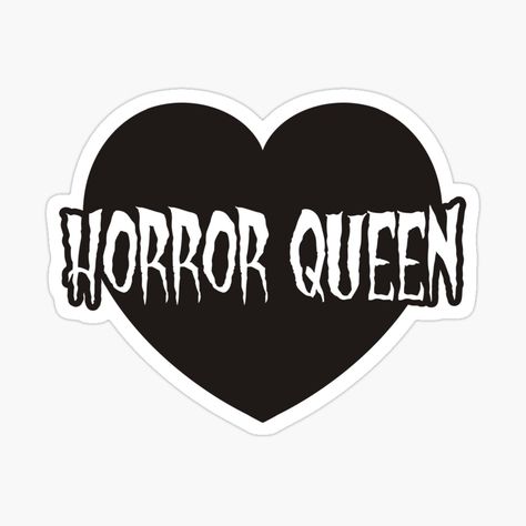 Get my art printed on awesome products. Support me at Redbubble #RBandME: https://www.redbubble.com/i/sticker/Horror-Queen-Heart-by-Eidalfina/122682241.EJUG5?asc=u Horror Queen, Heart Stickers, Scan N Cut, Guitar Pick, Sticker Design, Sell Your Art, My Art, Vinyl Sticker, Music Instruments