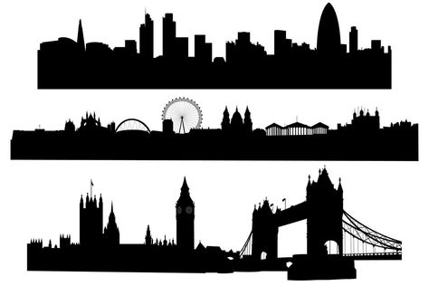 London Vector, London Skyline Silhouette, Skyline Silhouette, London Skyline, Tree Saw, Old London, Logo Banners, Cityscape Photos, Nature Backgrounds