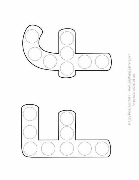 Letter F Dot Worksheet, Letter D Crafts, Dot Marker Printables, Preschool Letter Crafts, Color Worksheets For Preschool, Alphabet Crafts Preschool, Dot Letters, Kindergarten Coloring Pages, Dot Worksheets