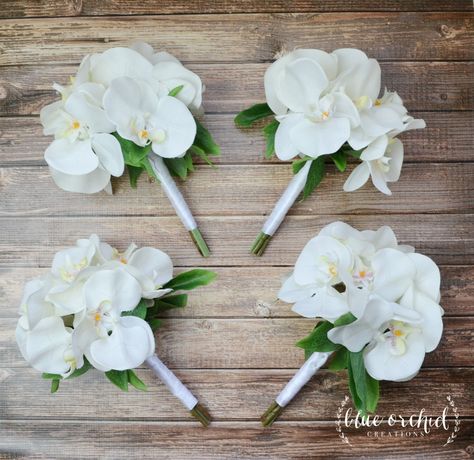 6 of these are needed Destination Wedding Flowers, Small Bridesmaid Bouquets, Beach Bouquet, Wedding Bridesmaid Bouquets, Bridesmaid Bouquet White, Silk Orchids, Orchid Bouquet, Silk Wedding Bouquets, Silk Bouquet