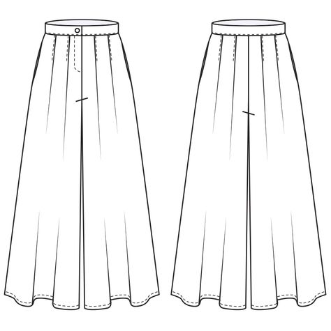 If you want to look astonishingly feminine but feel as relaxed and comfortable as you do in your PJ`s, you must sew this wide leg pants sewing pattern. Cut for easy comfort, wear these and you will be in the spotlight. PATTERN INCLUDES Sizes EU: 34, 36, 38, 40, 42, 44, 46 Each pack includes also:Step-By-Step sewing instructions in EnglishHow much fabric you need for each sizeFabric suggestions and materialsA pattern layoutVisible seam allowanceHow to print the patternMeasurements are in METRIC F Wide Pants Pattern, Pants Technical Drawing, Wide Leg Pants Sewing Pattern, Men Feminine Fashion, Flowy Pants Pattern, Tiered Skirt Pattern, Palazzo Pants Pattern, High Waisted Palazzo Pants, Trouser Pattern