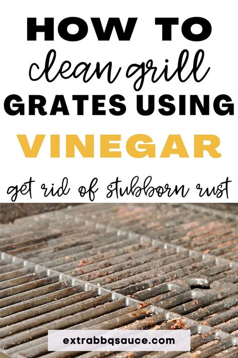 If you want to get rid of stubborn rust and want to learn a bit more on cleaning and maintenance of your grill then check out this post on How to Clean Grill Grates with Vinegar Clean Bbq Grill Grates, Cleaning Bbq Grill, Clean Grill Grates, Clean Rust, How To Clean Bbq, How To Clean Rust, Outdoor Grills, Diy Home Cleaning, Clean Grill