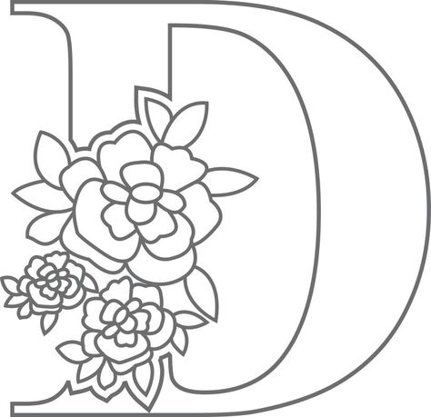 Painting Outlines, Flower Art Work, Coloring Letters, Monster Truck Coloring Pages, Mermaid Coloring Book, Floral Font, Farm Animal Coloring Pages, Floral Alphabet, Truck Coloring Pages