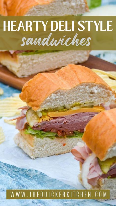 Deli Sandwiches Ideas, Loaf Sandwiches, Mini Subs, Sandwich Inspiration, Deli Style Sandwiches, Sandwiches Recipes, Graduation Food, Sandwich Sauces, Sandwich Ideas