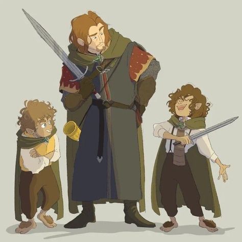 Boromir Fanart, The Hobbit Fanart, Lord Of The Rings Fanart, Merry Pippin, Lotr Fanart, Merry And Pippin, Lotr Funny, Concerning Hobbits, Hobbit Art