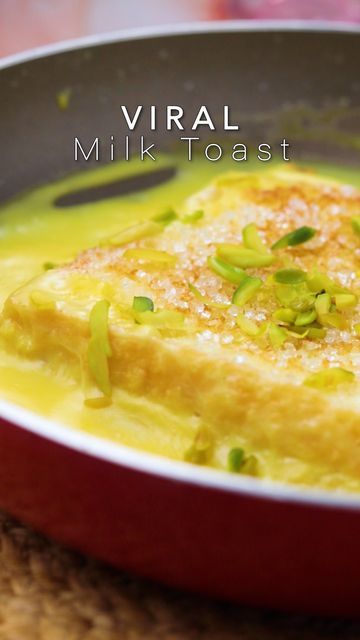 Recipes With Custard Powder, Milk Bread Toast, Milk Toast Recipe, Milk Bread Recipe, Milk And Sugar, Toast Bread, Custard Powder, Recipes Snacks, Quick Recipes Snacks