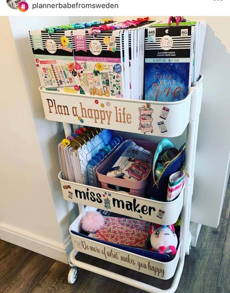 Yay Its Friday, Planner Cart, Planning Organisation, Cart Organization, Have A Wonderful Friday, Planner Storage, Ikea Cart, Gold Nursery Decor, Pretty Office Supplies