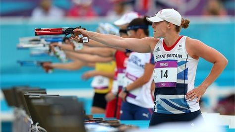 Mhairi Spence of Great Britain competes in the modern pentathlon, Finished in 21st place Modern Pentathlon, Pentathlon, 2012 Summer Olympics, 2012 Olympics, Olympic Athletes, London Photos, Summer Olympics, Olympic Games, Great Britain