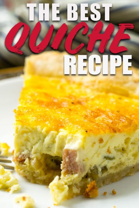 Best Quiche Recipe, Breakfast Quiche Sausage, Basic Quiche, Basic Quiche Recipe, Quiche Breakfast, Breakfast Quiche Recipes Easy, Best Quiche, Best Quiche Recipes, Cheese Quiche Recipe