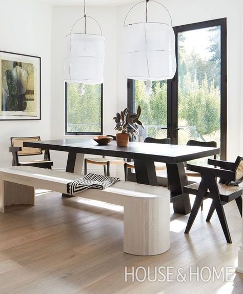 Outdoor Dining Room, Dining Room Interiors, Dining Table Black, Studio Mcgee, Dining Room Inspiration, The Design Files, Modern Dining Room, Dining Room Design, Design Case