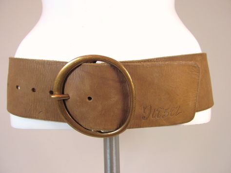 DIESEL BROWN TAN WIDE TOOLED LEATHER BELT TURQUOISE DETAILS SIZE 95CM R10577 http://stores.ebay.co.uk/Sangriasuzies-Emporium www.sangriasuzie.com Thick Brown Belt, Big Belt, Gold Skin, Suede Belt, Brown Belt, Tooled Leather, Dream Clothes, Fashion Killa, Leather Belt