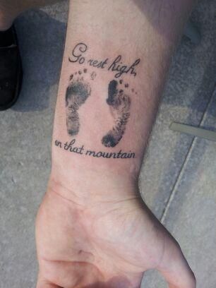 In Memory Of Nephew Tattoos, Go Rest High On That Mountain Tattoo, Memorable Tattoos, Father Son Tattoos, Grandchildren Tattoos, Baby Memorial Tattoos, Tattoo In Memory, Father Son Tattoo, Son Tattoos