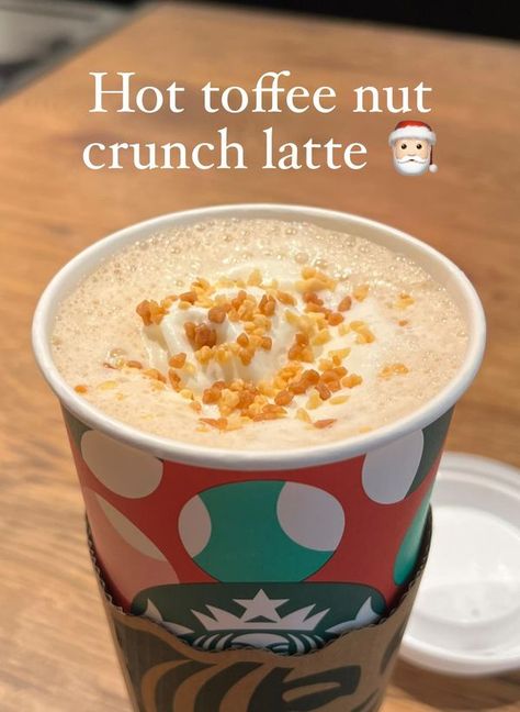 Starbucks Specialty Drinks, Toffee Nut Latte, Menu Christmas, Specialty Drinks, Toffee Nut, Christmas Drink, Secret Menu, Christmas Drinks, Toffee