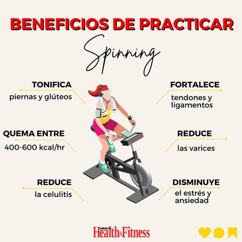 El spinning se ha hecho muy popular porque permite realizar entrenamientos de alta intensidad y sin impacto, incluso para personas que no son ciclistas.🤩👌 Además, la intensidad de las sesiones de spinning se puede adaptar fácilmente a las personas que se encuentran en baja forma física y también a personas con lesiones que no pueden realizar ejercicios aeróbicos y de potencia debido al impacto que estos ejercen sobre las articulaciones. ✅ Indoor Cycling, Yoga Tips, Get Fit, Cardio, Pilates, Spinning, Capri, Gym, Yoga