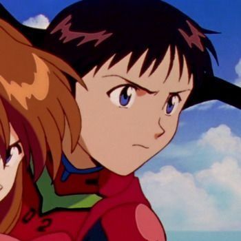 Evangelion Icons, Shinji Ikari, Asuka Langley Soryu, Neon Evangelion, Asuka Langley, Ur Mom, Match Icons, Couples Icons, Anime Monochrome