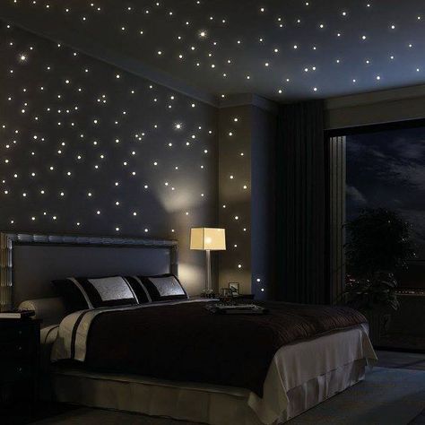 Night time bedroom heaven! Starry Night Bedroom, Design Ložnic, Moon Mirror, Mirror Material, Smart Tiles, Mirror Framed, Moon Lamp, Shape Circle, Diy Casa