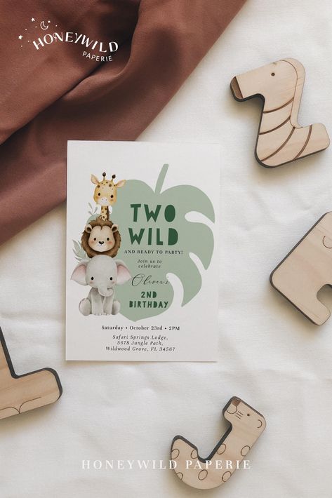 Cette liste est notre amusante invitation d'anniversaire d'animaux sauvages, parfaite pour une célébration du deuxième anniversaire sur le thème de la jungle ou du safari ! '𝐬 𝐃𝐄𝐌𝐎 𝐥𝐢𝐧𝐤 𝐲𝐨𝐮 𝐭𝐨 𝐭𝐫𝐲 :) https://templett.com/design/demo/HoneyPaperie/29945512 𝐛𝐫𝐨𝐰𝐬𝐞𝐫 : vous n'avez besoin d'aucun logiciel spécial. Utilisez le site Web gratuit et convivial de TEMPLETT pour tous vos besoins d'édition. Tout se fait en ligne ! Description : pour de meilleurs résultats, nous vous recommandons d'utiliser un ordinateur portable ou un iPad ! Informations complémentaires : https://etsy.me/4f6YbLx Êtes-vous sûr de vous ? * Un superbe modèle d'invitation de 5 x 7 pouces * Instructions faciles à suivre ! * Modification facile : oubliez le téléchargement de polices ou de logiciels. Pe Animal Themed Second Birthday Party, Jungle Invitations Template, Two Wild Birthday, Two Wild, Jungle Invitations, Party Animals, Animal Birthday Invitation, Safari Theme, When You Love