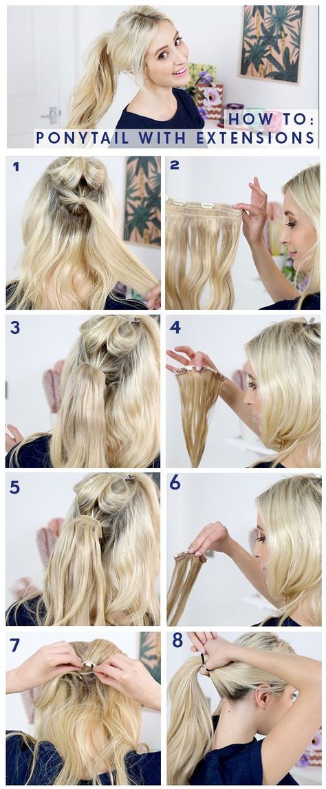 Ponytail With Hair Extensions, Hair Extensions Tutorial, Ponytail Tutorial, Hair Extensions Clip, Extensions Clip In, Hair Extentions, Hair Extensions Best, Super Hair, Penteado Cabelo Curto