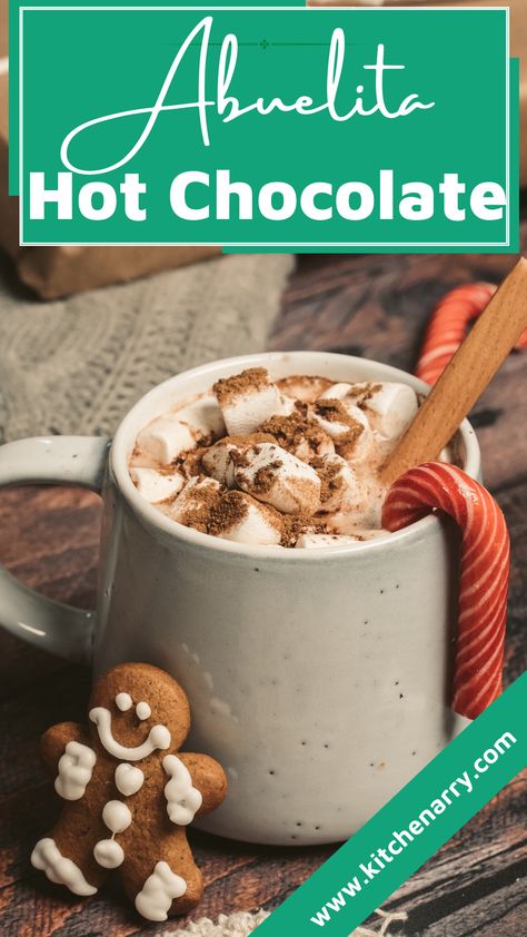 It's that time of year when the temperatures drop and we all crave warm treats. This Abuelita Hot Chocolate is a simple yet delicious option for snuggling up with your family, friends, or whomever else you may be enjoying with. Check it out now! New kitchen tips and recipes at www.kitchenarry.com Abuelita Hot Chocolate Crockpot, How To Make Abuelita Hot Chocolate, Abuelita Hot Chocolate Recipe, Abuelita Chocolate, Abuelita Hot Chocolate, Creamy Hot Chocolate Recipe, Spanish Chocolate, Hot Chocolate Recipe, Vanilla Whipped Cream