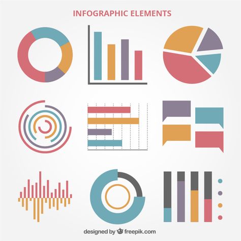 Selection of colorful graphs in flat design for infographics Free Vector The Big Data Age, Data Visualization Design, Infographic Poster, Web Analytics, Graph Design, Instructional Design, Information Graphics, Business Infographic, Design Visual