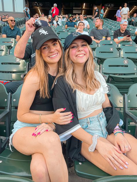 White Sox Hat Outfit, Sox Hat Outfit, Girls Baseball Outfit, White Sox Hat, Girls Wearing Hats, Girls Baseball, Hat Outfit, Sox Hat, Baseball Girls