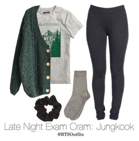 "Late Night Exam Cram: Jungkook" by btsoutfits ❤ liked on Polyvore featuring H&M, NYDJ and Topshop Exam Outfit Comfy, Exam Day Outfit, Bts Outfits, Bts Inspired Outfits, Outfit Invierno, Muslim Fashion Outfits, Lazy Day Outfits, Kpop Fashion Outfits, Inspired Outfits