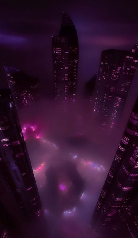 Purple City, Neon Noir, Futuristic Aesthetic, City At Night, Saints Row, Cyberpunk Aesthetic, Cyberpunk City, Vaporwave Aesthetic, After Life