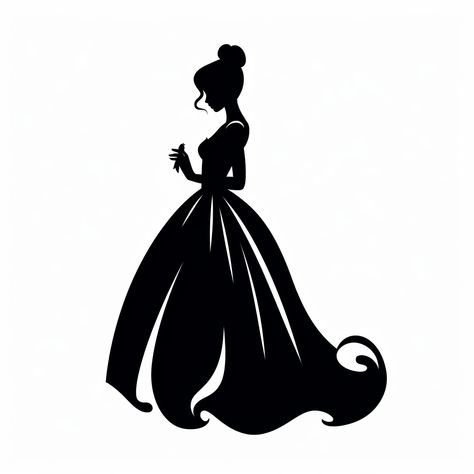 free princess clipart Quinceanera Silhouette, Honeymoon Decorations, Crossfit Wallpaper, Pop Art Marilyn, Bride Silhouette, Princess Clipart, Silhouette Cake Topper, Eid Card Designs, Star Logo Design