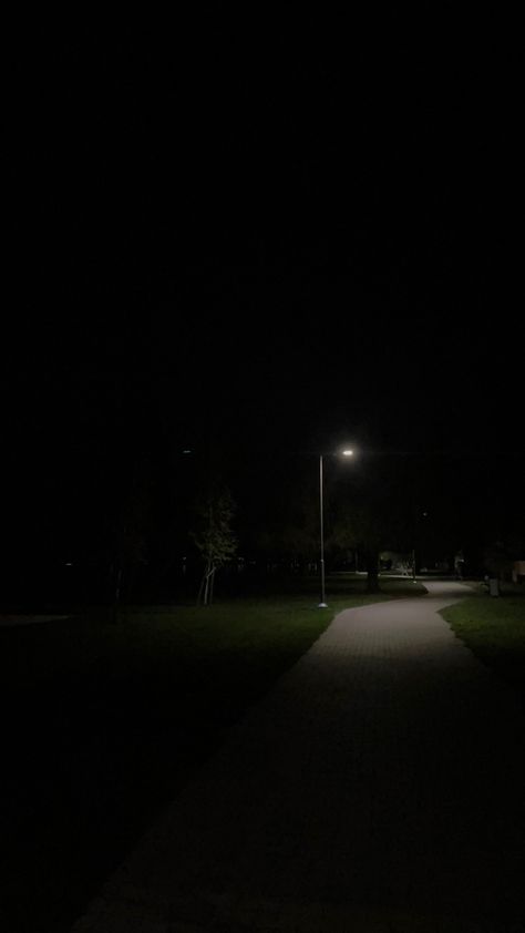 Dark Pictures Of Nature, Dark Neighborhood Aesthetic, Sesame Syrup, Nature Photography Night, Walking In The Dark, Night Walking Aesthetic, Walking At Night, Late Night Walks, Night Walks