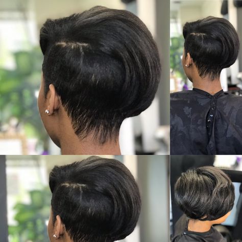 Tamron Hall Haircut 2023, Cute Short Hair Styles, High Ponytail Hairstyle, Cute Short Hair, Relaxed Hairstyles, Sleek Short Hair, Short Relaxed Hairstyles, Black Hair Short Cuts, Short Undercut