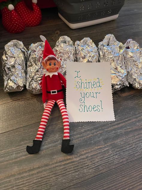 Elf Shined Shoes, I Shined Your Shoes Elf, Shined Your Shoes Elf, Elf Shines Shoes, Elf I Shined Your Shoes, Epic Elf On The Shelf Ideas, Elf Yourself, Elf Me, Elf Ideas Easy