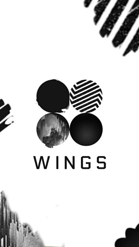 Aesthetic Wings, Wings Bts, Bts Wings Wallpaper, Bts Wallpaper Aesthetic, Photocard Ideas, Kpop Details, Bts Logo, Bangtan Wallpaper, Bts Merchandise