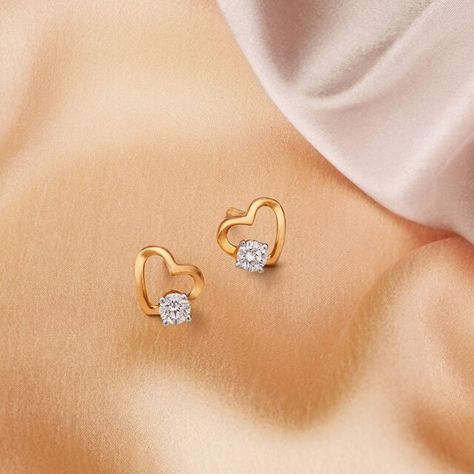 Check out cute little kids gold earrings in different sizes and models from Kalyan. Available in gold, silver and diamond collection. Kids Diamond Earrings, Cute Diamond Earrings, Diamond Ornaments, Diamond Earrings Online, Gold Earrings For Kids, Kids Jewellery, Kalyan Jewellers, Diamond Earrings Design, Love Shape