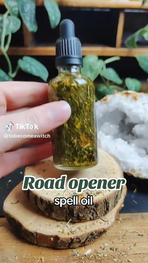 Manifesting Money Road Opening Oil, Road Opener Oil Recipe, Road Opening Spell, Spell To Remove Blockages, Remove Blockages Spell, Spoonie Witch, Spell Oil Recipe, 2024 Aspirations, Witch Info