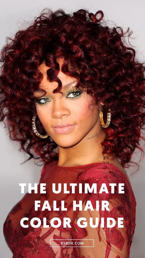 The best fall hair colors | Hair Tips via PureFiji Fall Curly Hair Color Black Women, Colors To Dye Your Hair Dark Skin, Fall Hair Colors For Mixed Women, Fall Curly Hair Color Brunettes, Fall Hair Color For Curly Hair, Fall Hair Colors For Curly Hair, Fall Hair For Black Women, Autum Hair Color Ideas, Fall Hair Color For Black Women