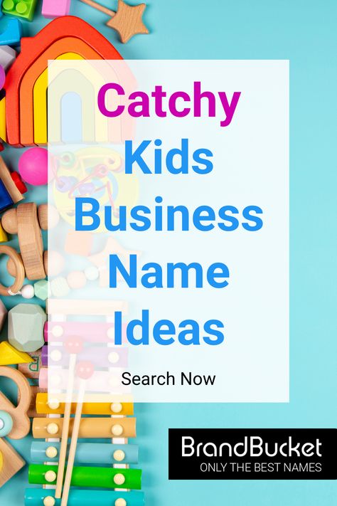 If you want your kids' business to have a light-hearted feel, go with one of these cute and funny kids' business name ideas. Check them out here! Catchy kids business names, Kids business ideas, Kids party business names, Name ideas for kids business, Kids event planning business names, How to start a business for kids, kids room, wooden toys for kids, toy company Daycare Name Ideas Home, Baby Online Shop Name Ideas, Kids Shop Name Ideas, Soft Play Business Names, Store Names Ideas Unique, Kids Business Ideas, Event Planning Business Names, Business Name Ideas Catchy, Cafe Names Ideas