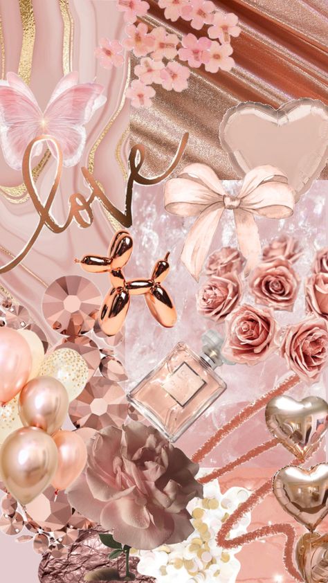 Rose gold aesthetic Rose Gold Wallpaper Backgrounds Pink Iphone Wallpapers, Blush Aesthetic Rose Gold, Gold And Pink Aesthetic, Pink Rose Gold Wallpaper, Rosegold Aesthetics, Rose Gold Aesthetic Wallpaper, Rosé Core Aesthetic, Pink And Gold Aesthetic, Moodboard Rose