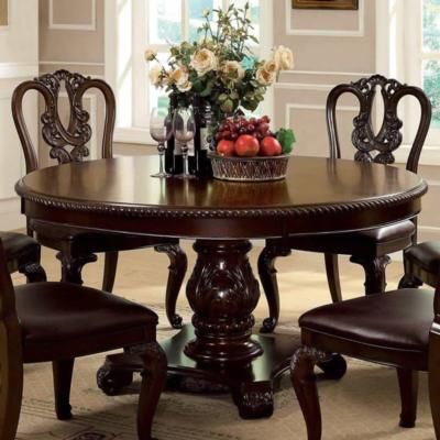 Formal Dining Room Sets, Wood Dining Room Set, Round Dining Room Sets, Round Dining Room Table, Traditional Dining Tables, Round Pedestal Dining, Round Pedestal Dining Table, Set Meja Makan, Round Dining Room